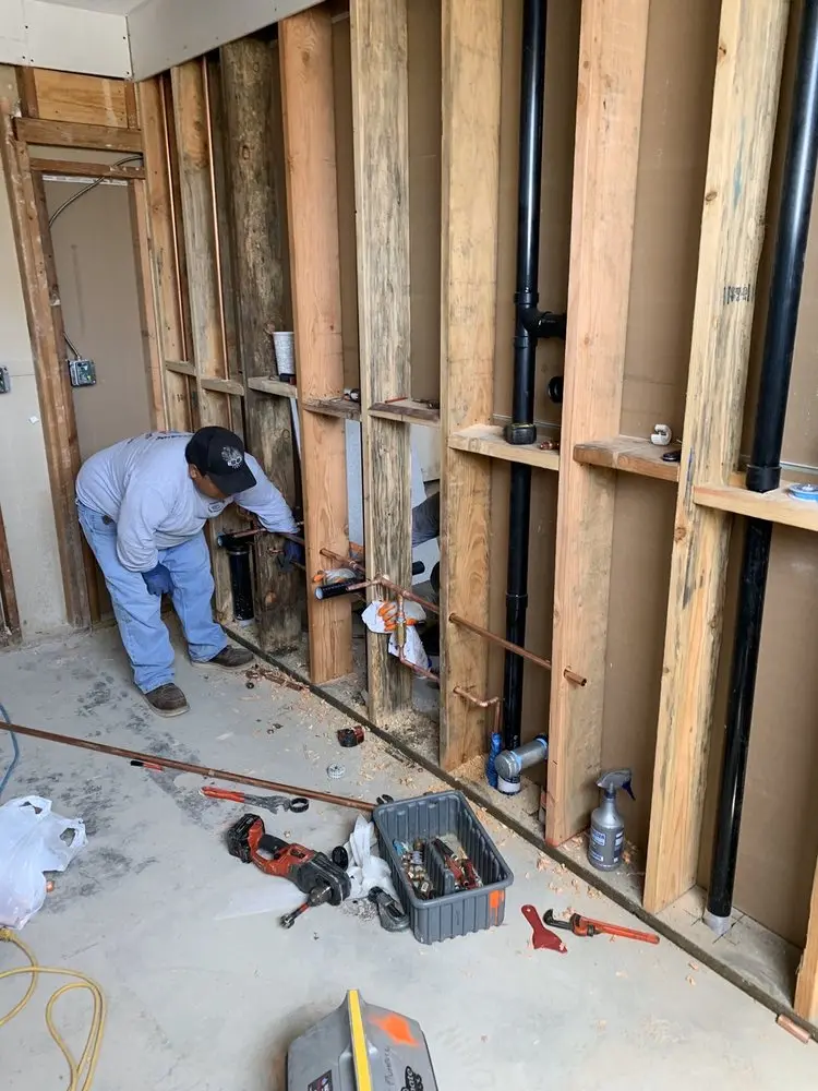 Commercial rough-in plumbing for Gas Line Repair in Roosevelt